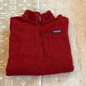 Patagonia Red Zip Up Sweater